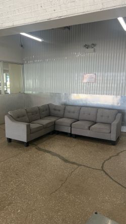 Free Delivery Gray L Shaped Sectional Couch