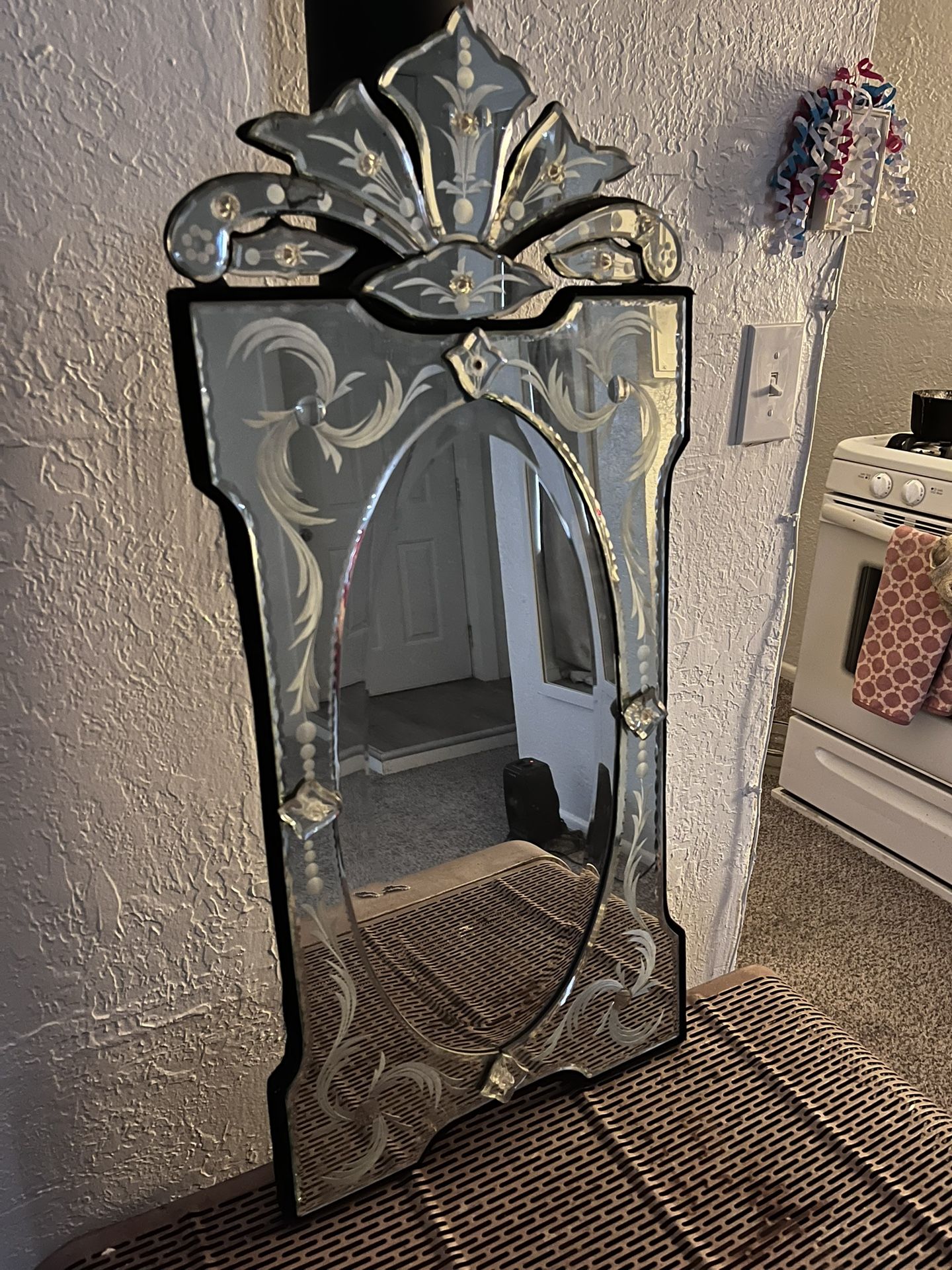 Antique Etched Mirror