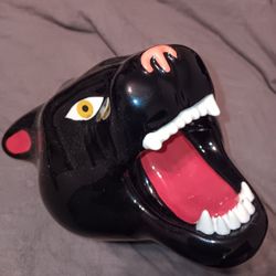 Ceramic  Panther Head Decor