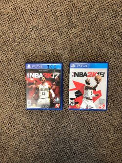 PS4- NBA 2K17 and NBA 2K18.