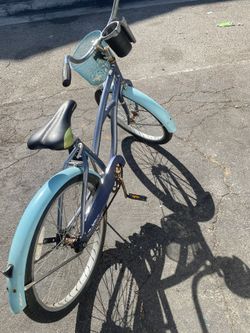 Women Blue Bike