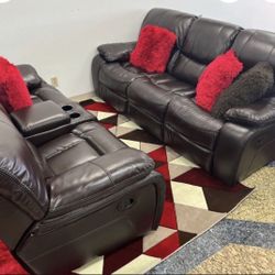 COMFY NEW MADRID RECLINING SOFA AND LOVESEAT SET ON SALE ONLY $1499. IN STOCK SAME DAY DELIVERY 🚚 EASY FINANCING 