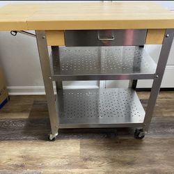 Island Table With Wheels Kitchen