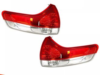 Pair Outer Tail Brake Lights Assembly 2011-2014 Toyota Sienna Left Right Side Set
