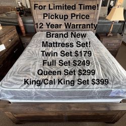 Mattress sets available in all sizes!