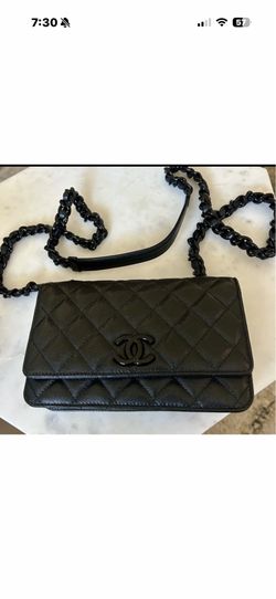 Chanel Caviar My Everything Wallet on a Chain 21C So black