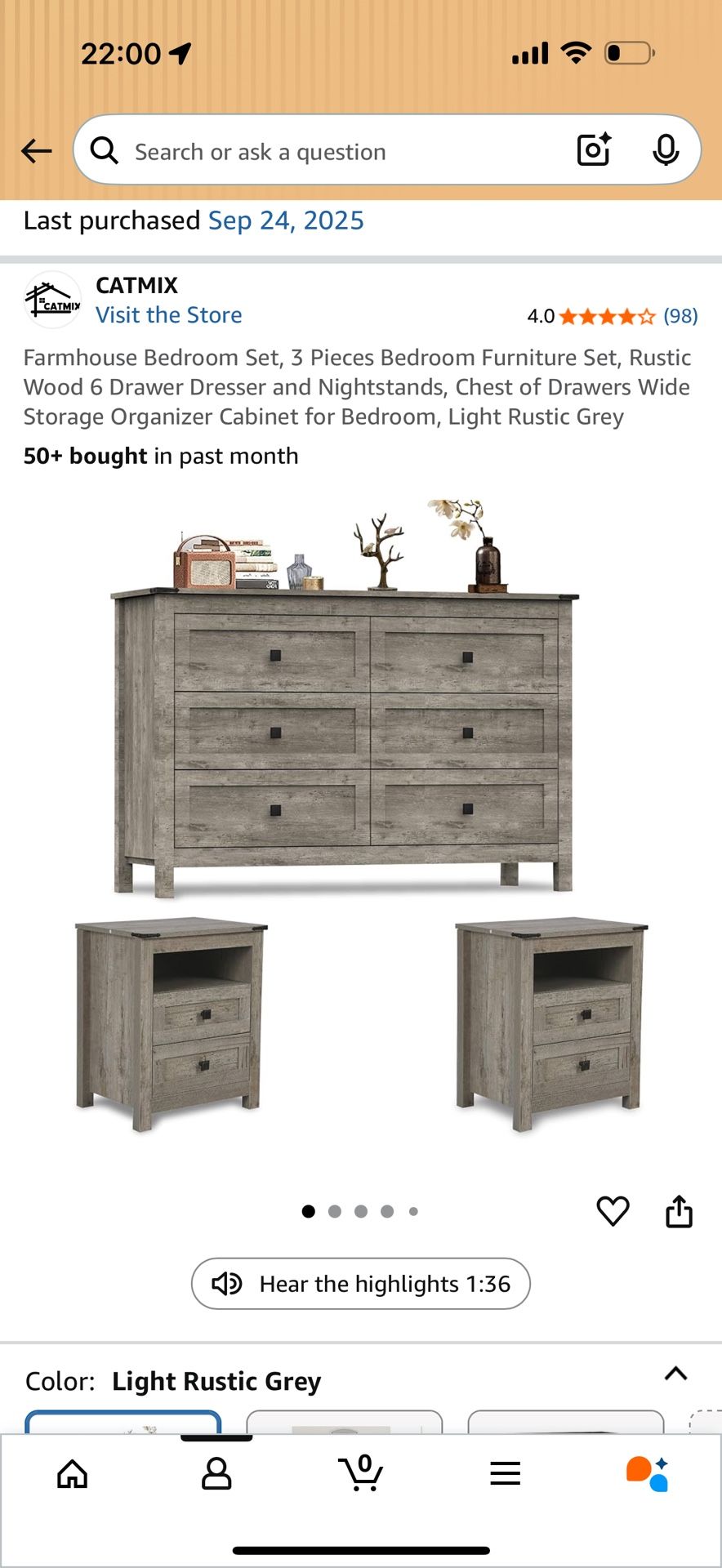 Furniture Bedroom Set - Dresser And Night Stand