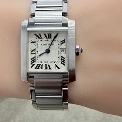 Cartier Tank Medium Size Ladies Watch Model 2465