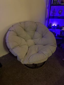 Round Papasan Chair with Cushion