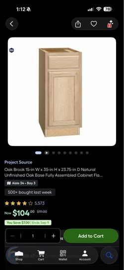 Unfinished Base Cabinet