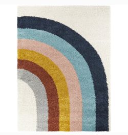 Brand New Retro Rainbow Shag Rug (Huge 9x12 Size) – In Original Packaging!
