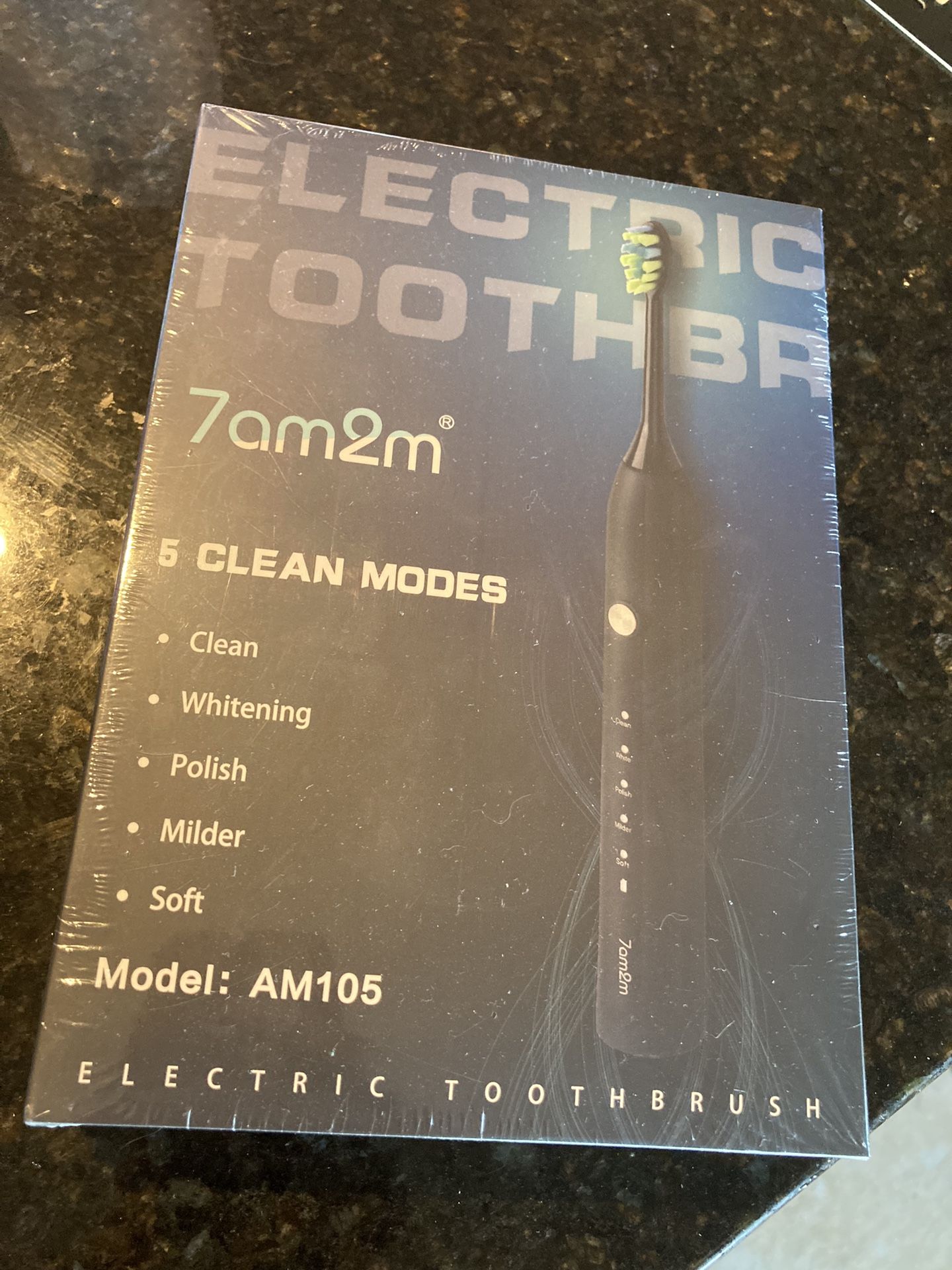 New - 5 Modes Withsmart Timer Sonic Electric Toothbrush w 6 Brush Heads