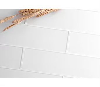 WS Tiles Quality Value Glass Series White 3-in x 12-in Polished Glass Wall Tile (5-sq. ft/ Carton)