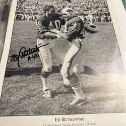 Buffalo Bills Ed Rutowski Signed 8x10 