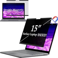 new Surface Laptop Privacy Screen 6/5/4/3/2/1-15 inch, Magnetic Removable Privacy Screen Filter for Microsoft Surface Laptop, Anti-Glare Blue Light Sc