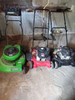 3 lawnmowers