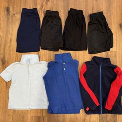 Polo shirts, sports shorts and fleece. Size 8 7 items for $8
