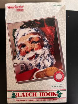 NIB Vintage Santa latch hook