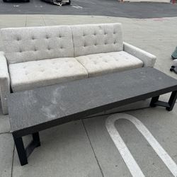 Folding Sofa & Bed Chrome 3 Seater And Armchair Set