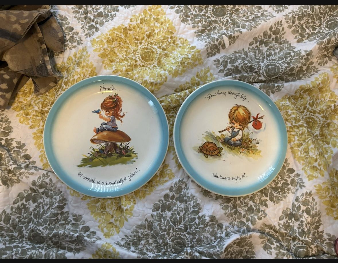 Vintage American Greeting Co. Gigi Collector’s Edition ; Set Of 2 China Plates
