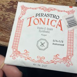 Pirastro Tonica 3/4 - 1/2 Violin E String New