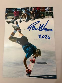 Per Welinder signed photo vans bones brigade Powell Peralta Tony Hawk skateboard vans