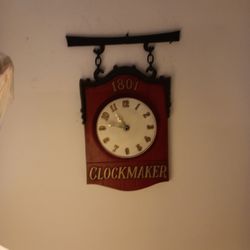 Vintage-style Wooden Clock Maker Sign