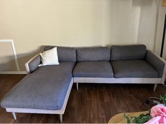Grey fabric couch