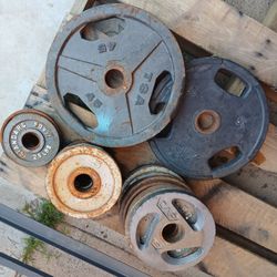 Assorted, Unmatched Olympic (2in) Cast Iron Weight Plates [ $1.00/lb ]