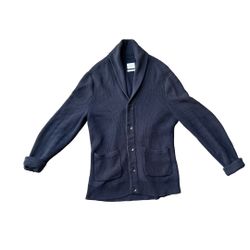 Rag Bone Standard Issue Avery Shawl Collar Cardigan In Navy 