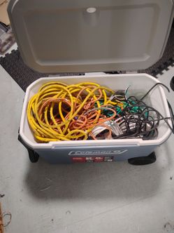 Bunch of electrical cords three 100 footers