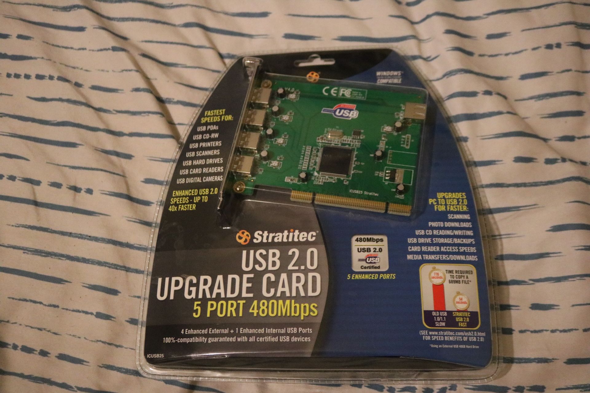 Stratitec USB 2.0 Upgrade Card 5 port 480 Mbps