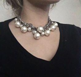 Silver Pearl Necklace
