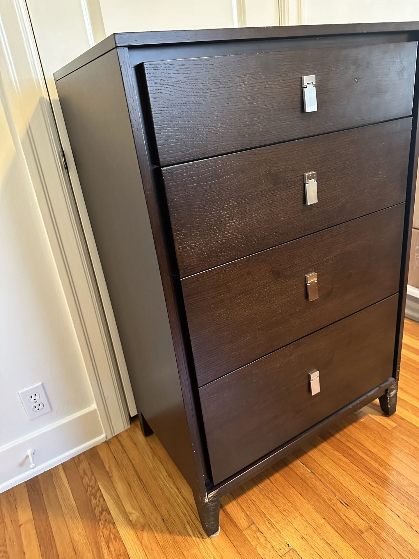 west elm black dresser West Elm 9-Drawer Dresser in Dark Wood Finish