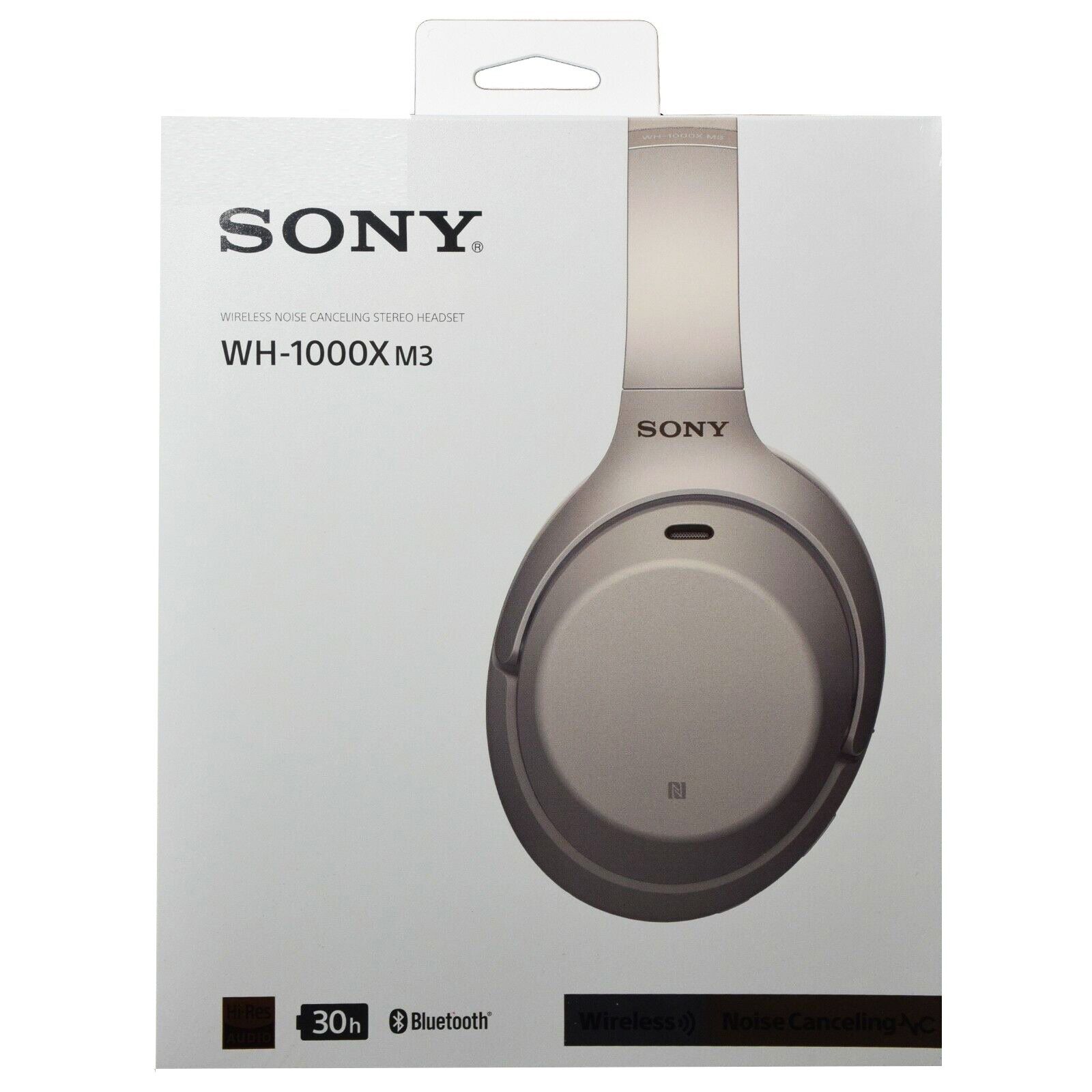Sony WH1000XM3 Bluetooth Wireless Noise Canceling Headphones (Silver)