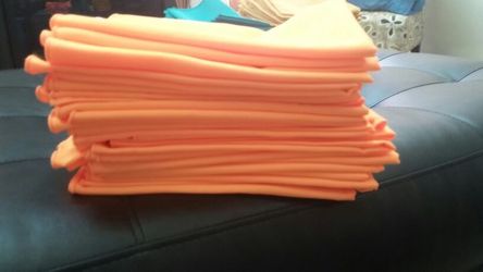 Orange linen napkins