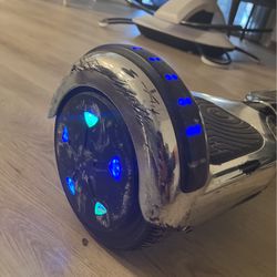 Blue And Silver Hoverboard