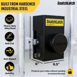 Trailer Security Hard Lock by SnatchLatch - Heavy Duty Cam Lock Horse Shipping Container