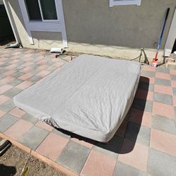 Ikea Nyhamn Sleeper Sofa, With Foan Mattress/ Knisa Gray/biege Cover (Futon)