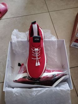 NY90 Red Knit Sneakers