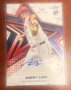 Andry Lara Topps RC Certified Autograph Card