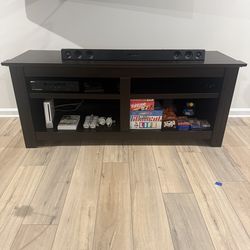 Dark Brown TV Stand 24.5H 18.5D 59.5W