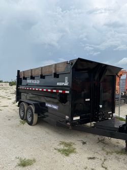 2024 Sure-Trac Black Dump Trailer with Rigid Panel Sides