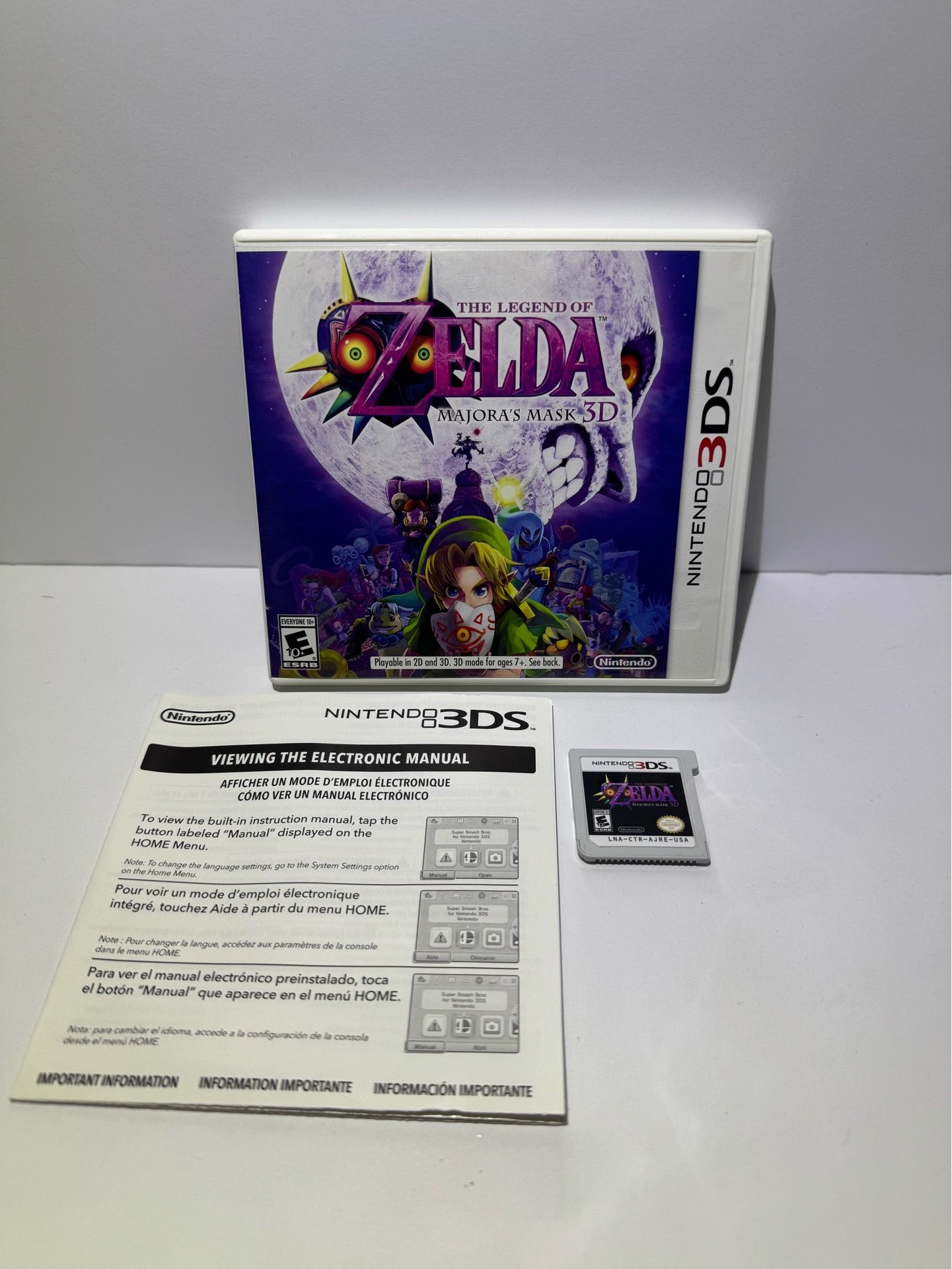 Nintendo 3DS the Legend of Zelda: Majora's Mask 3D 2015 Complete In Box - Tested