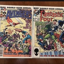 1985  Annuals Avengers & Fantastic Four Comic Books