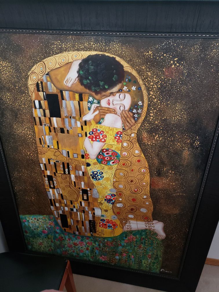 Free Canvas painting The Kiss 43x55
