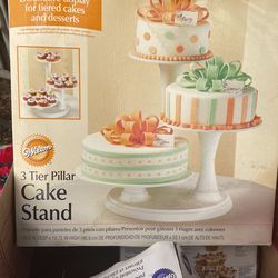 3 Tier Pillar Cake Stand