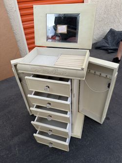 Large Unique Jewelry Box w/ Mirror Drawers and More
