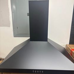 New 30” Black Wall Mount Range Hood 