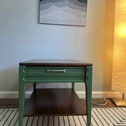 Refinished Solid Walnut End Table – Mid Century Modern Style